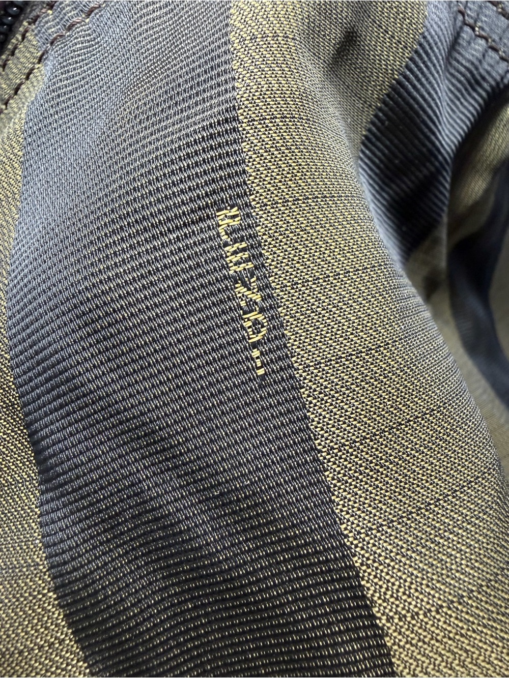 Fendi Roma Striped Canvas Tote Bag in Olive & Dark Brown with COS - Picture 5 of 16